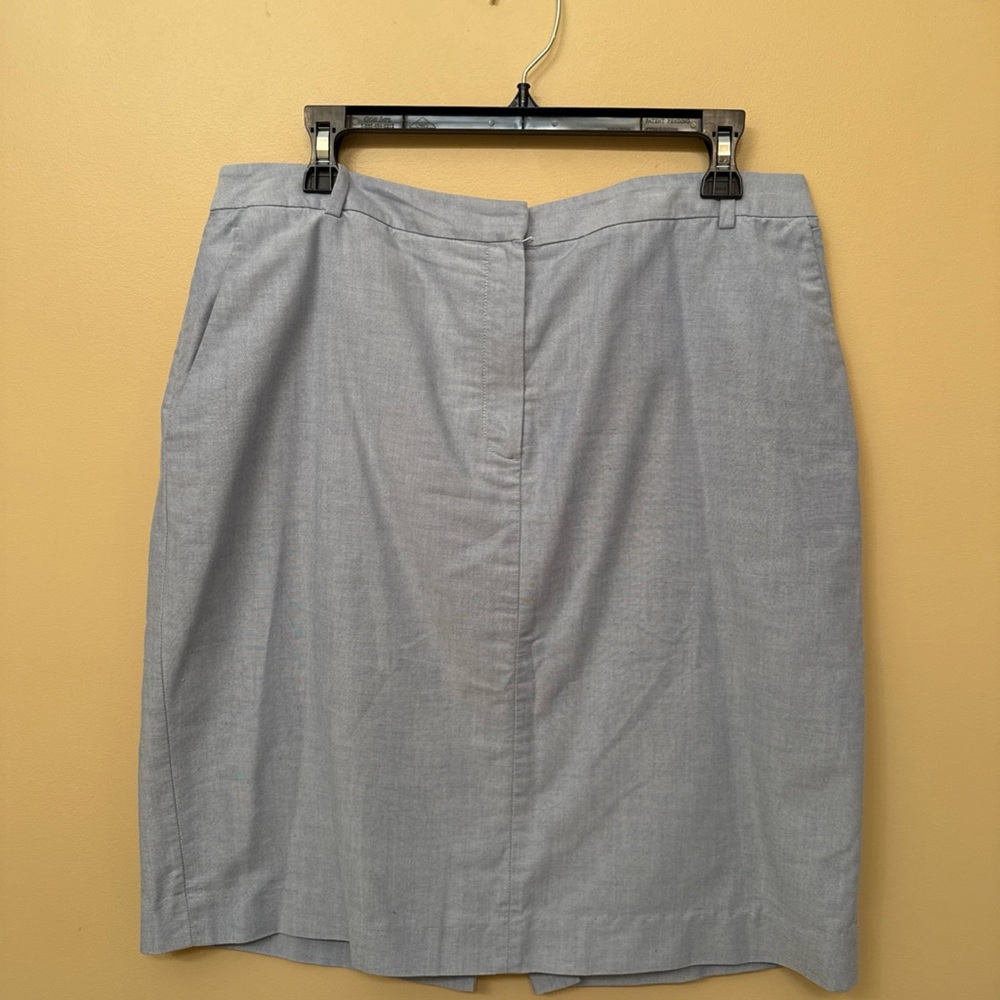 Brooks Brothers Light blue Oxford Pencil Skirt